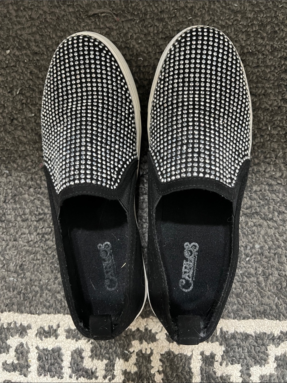 Rhinestone Slip On Shoes